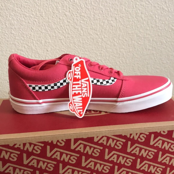 VANS Ward Girls Shoes Classic Side Checkered Stripe Size 6 - Picture 3 of 6